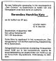 Overlijden Berendina Hendrika Kets`06-12-1981 Overlijden Berendina Hendrika Kets`06-12-1981